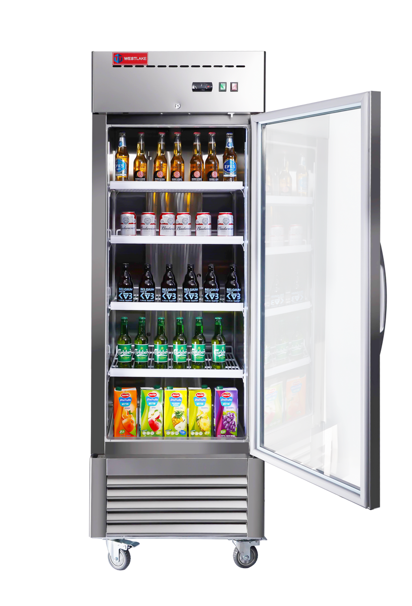 WESTLAKE Commercial Refrigerator Freezer Combo, 48 W 2 door Solid