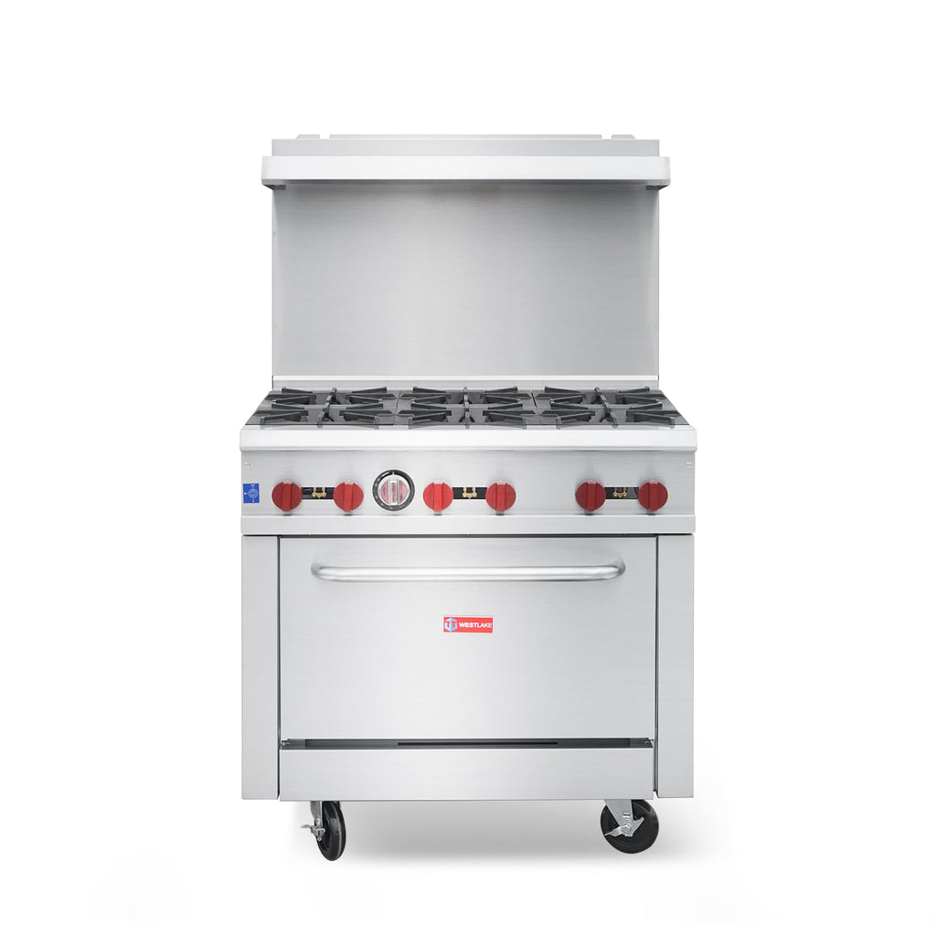 Commercial Gas Range & Stove, WESTLAKE 6 Burner 36