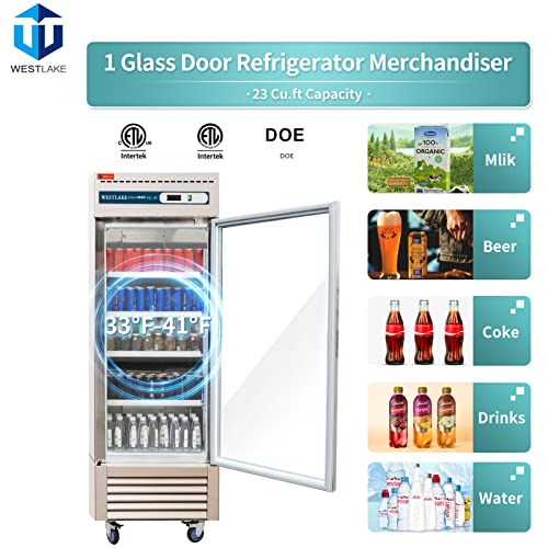 Commercial Refrigerator 1 Glass Door, WESTLAKE 27