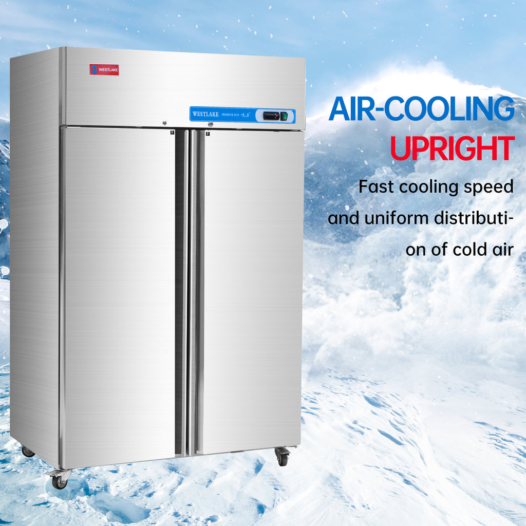 Commercial Reach in Freezer, 2 door 36 Cu.ft Stainless Steel Commercial Reach in Solid door Upright Fan Cooling Freezer