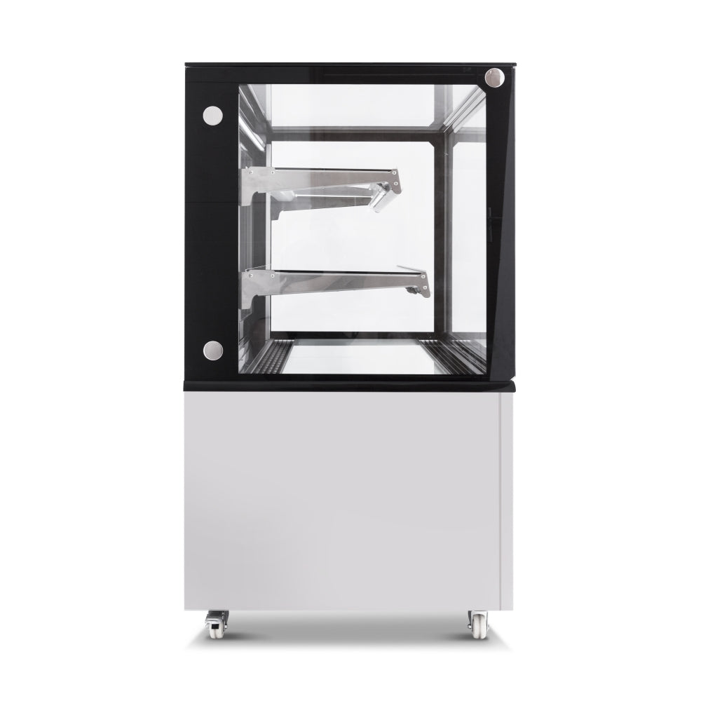 36 in. Commercial Bakery Display Case, Square Glass Stainless Steel Refrigerated Bakery Display Case