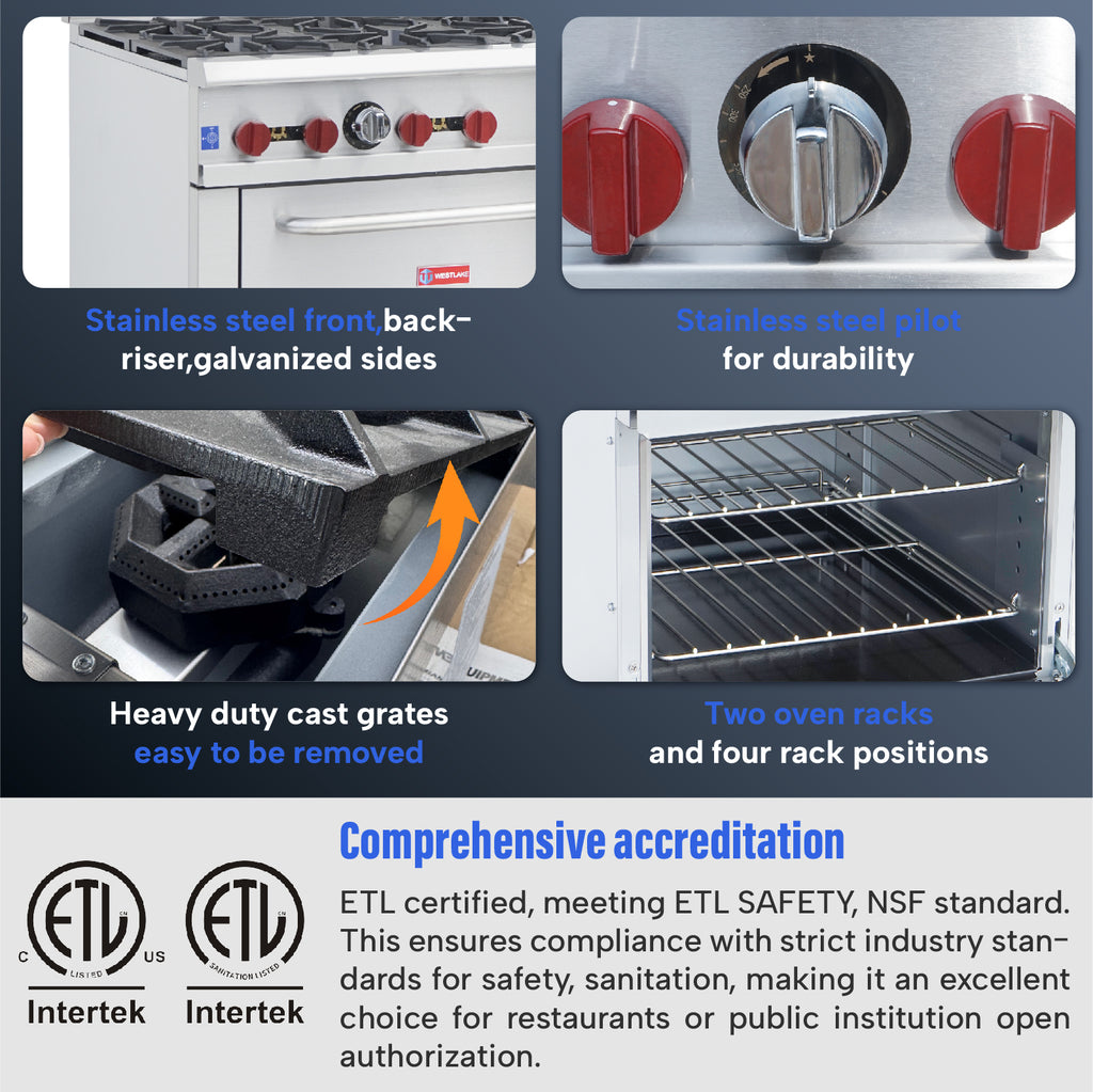 WESTLAKE Commercial Gas Range 36
