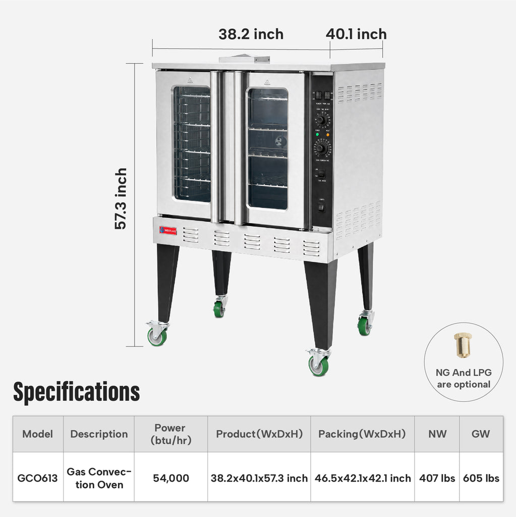 WESTLAKE Commercial Gas Convection Oven 39