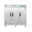 Commercial Reach in Freezer, 3 door 72 Cu.ft Stainless Steel Commercial Upright Freezer