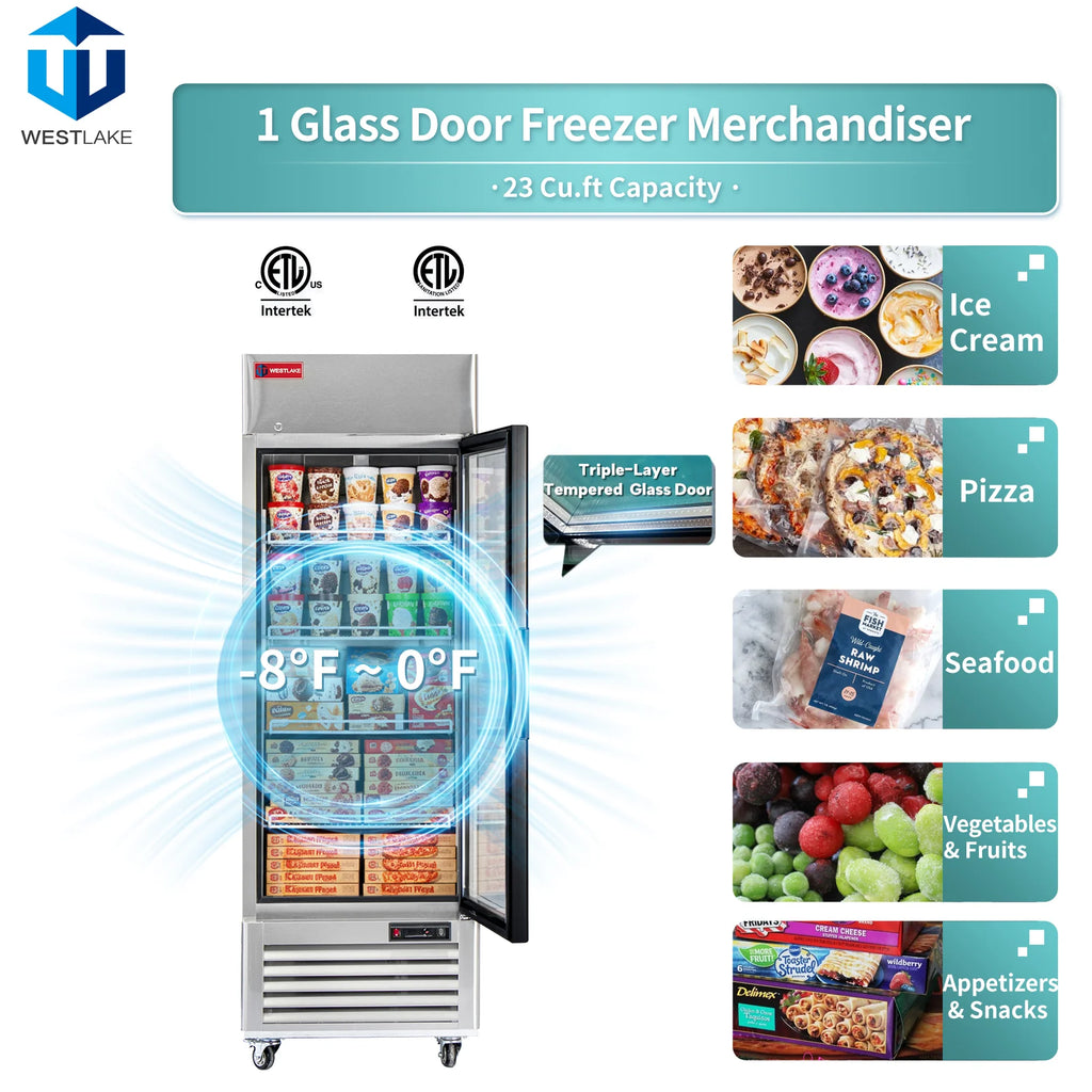 Commercial Freezer 1 Glass Door, WESTLAKE 27
