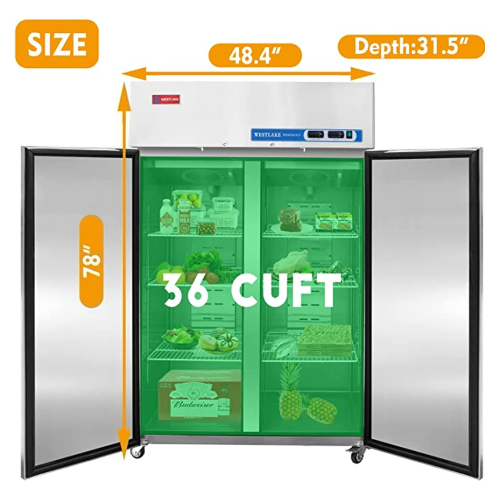 WESTLAKE Commercial Refrigerator Freezer Combo 48