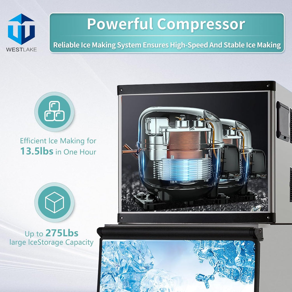 22'' Air Cooled Modular Cube Ice Machine 350lbs