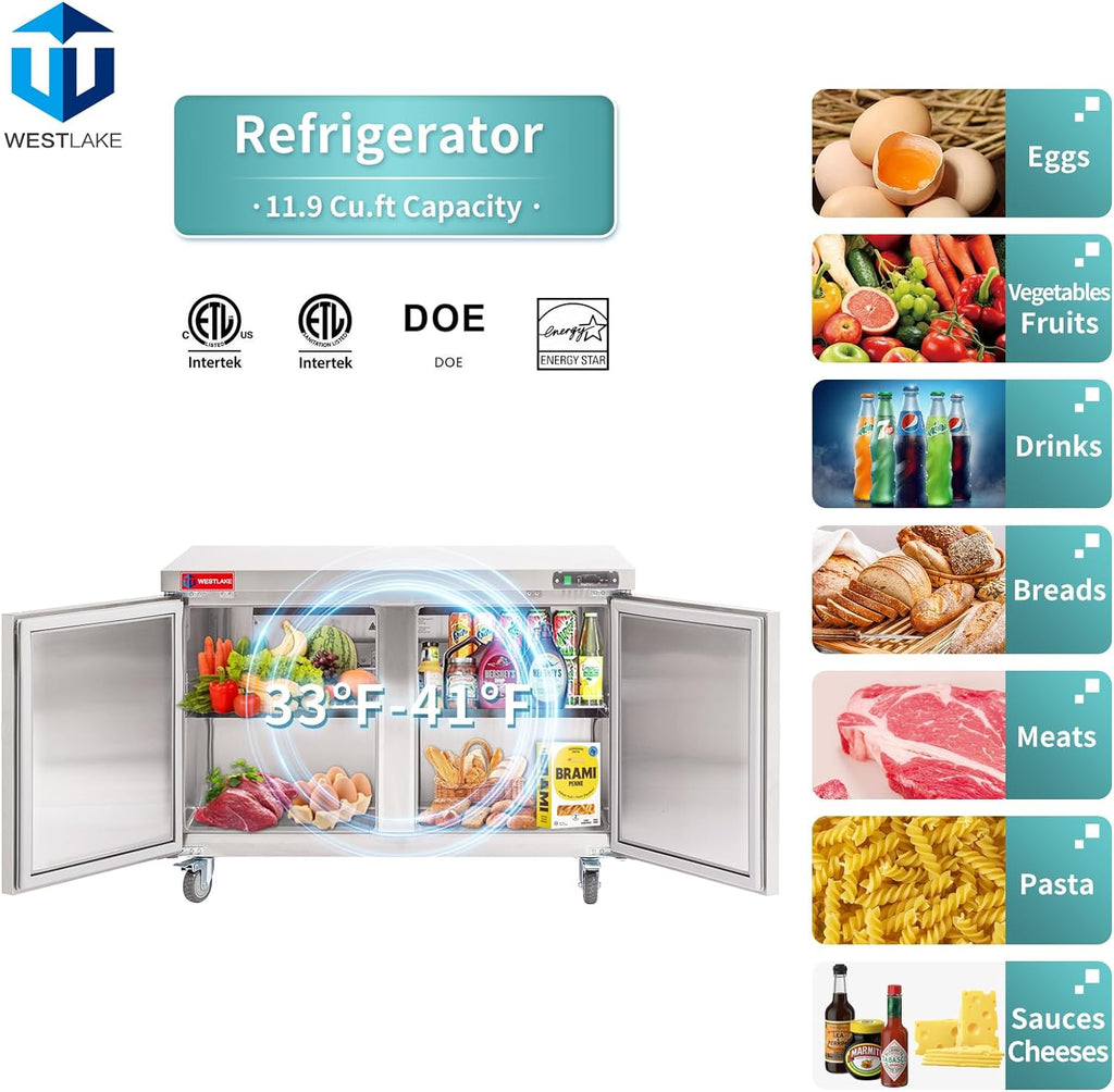 Commercial Undercounter Refrigerator, WESTLAKE 48