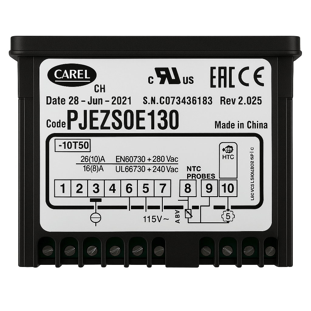 Temperature Controller for Black Refrigerated Air Curtain Merchandiser