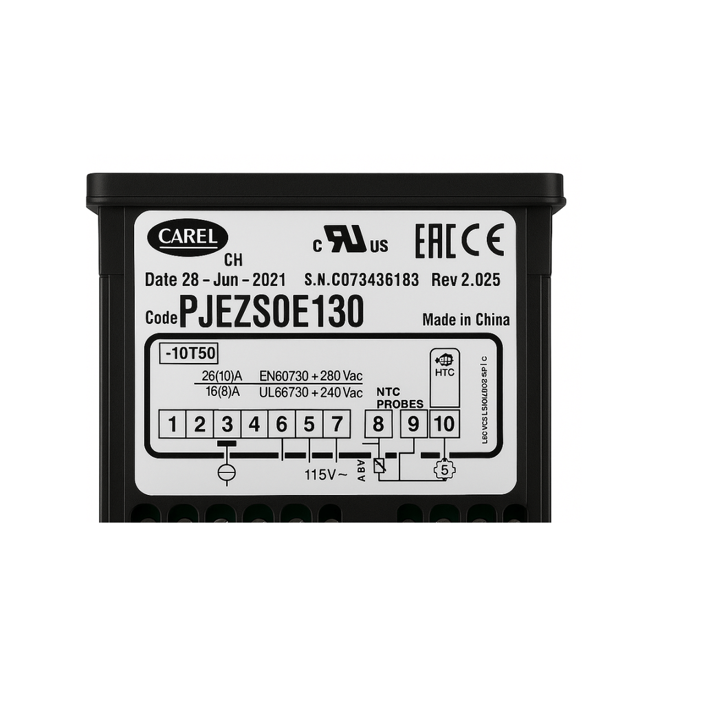 Temperature Controller for Black Refrigerated Air Curtain Merchandiser