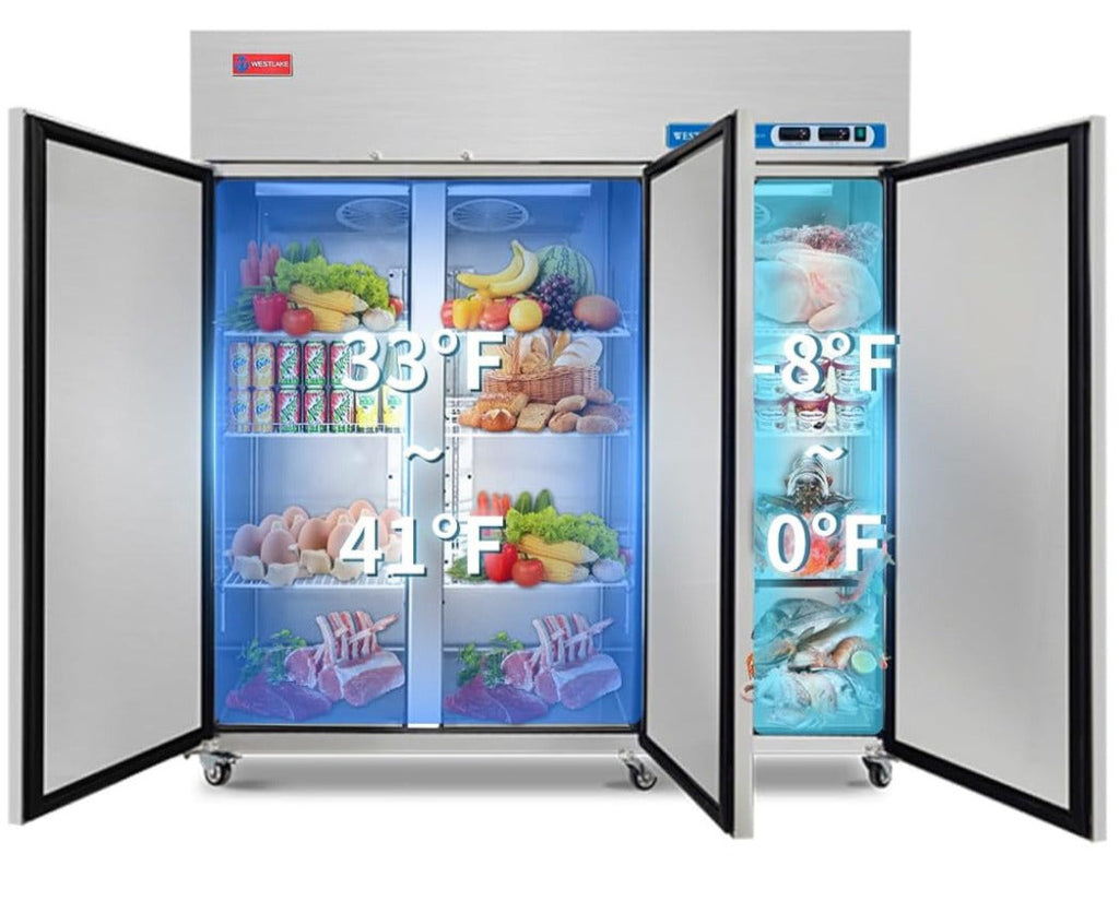 Commercial Refrigerator and Freezer Combo, WESTLAKE 72