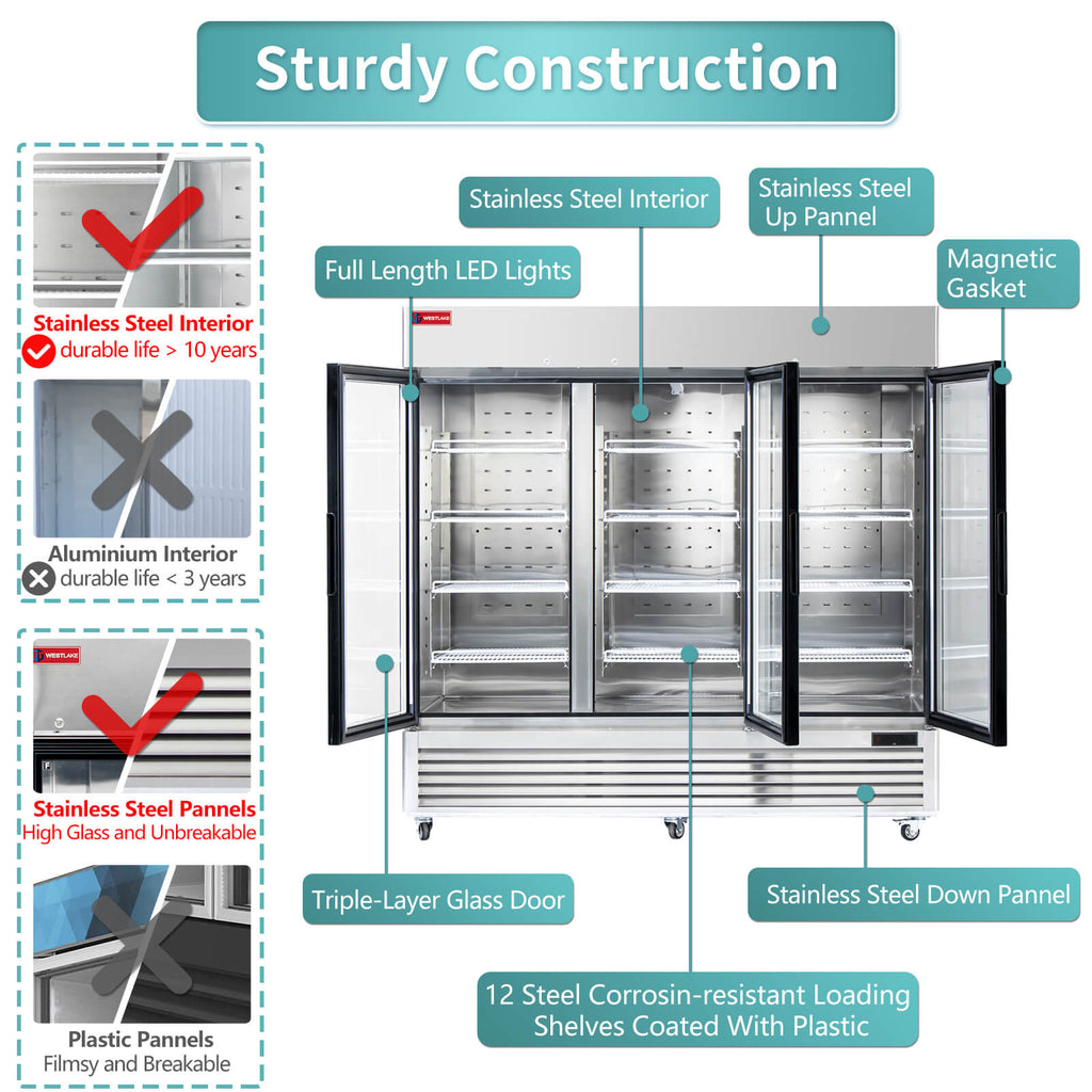 Commercial Freezer 3 Glass Door, WESTLAKE 83