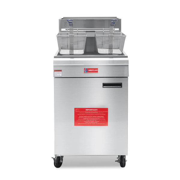 Commercial Deep Fryer, WESTLAKE 62-74 Lb. Stainless Steel Commercial G ...