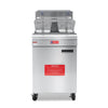 Commercial Deep Fryer, WESTLAKE 62-74 lb. Stainless Steel Commercial Gas Floor Fryer with Casters - 150,000 BTU