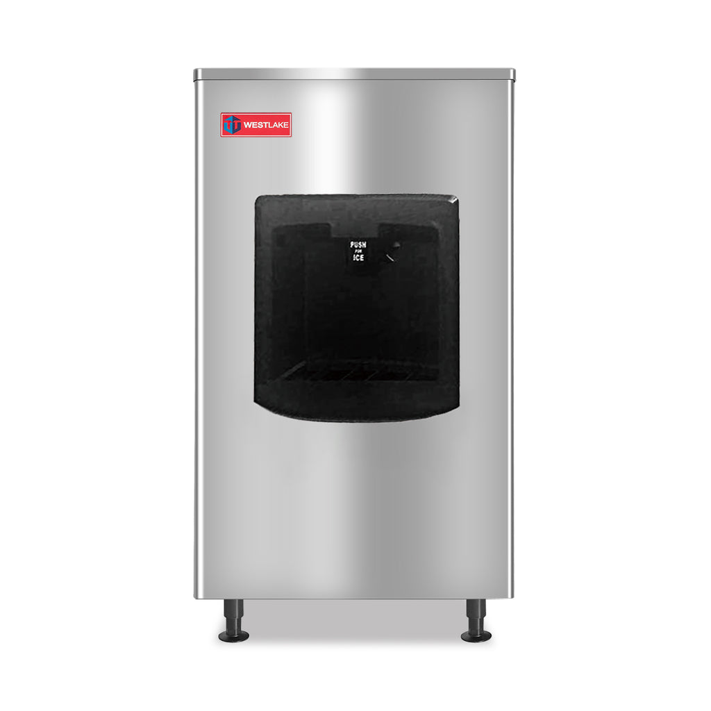 WESTLAKE Commercial Touchless Ice Dispenser 220 lb | Stainless Steel ETL Certified Freestanding for Restaurant