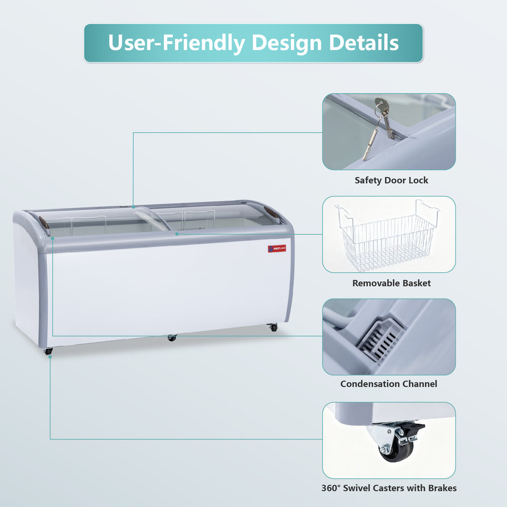 WESTLAKE Commercial Ice Cream Display Freezer 71