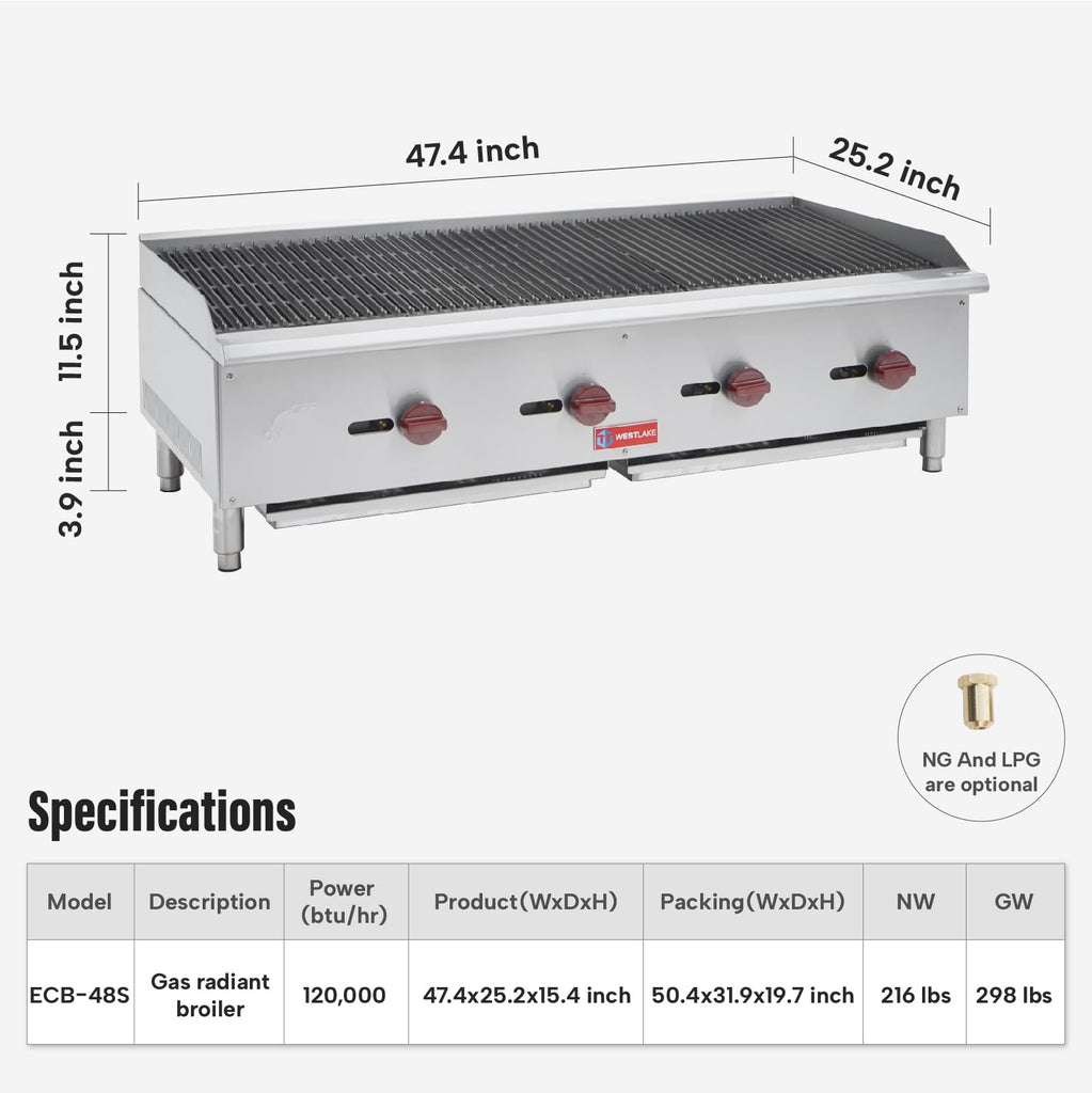 Commercial Charbroiler, WESTLAKE 48