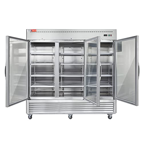 Commercial Reach in Freezer, WESTLAKE 2 door Commercial Freezer 49 Cu.ft  Stainless Steel Restaurant Upright Freezer