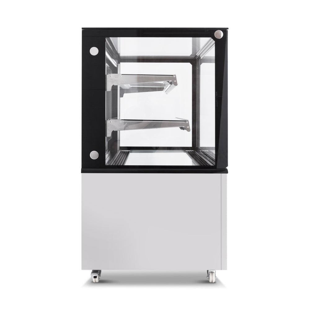 48 in. Commercial Bakery Display Case, Square Glass Stainless Steel Refrigerated Bakery Display Case