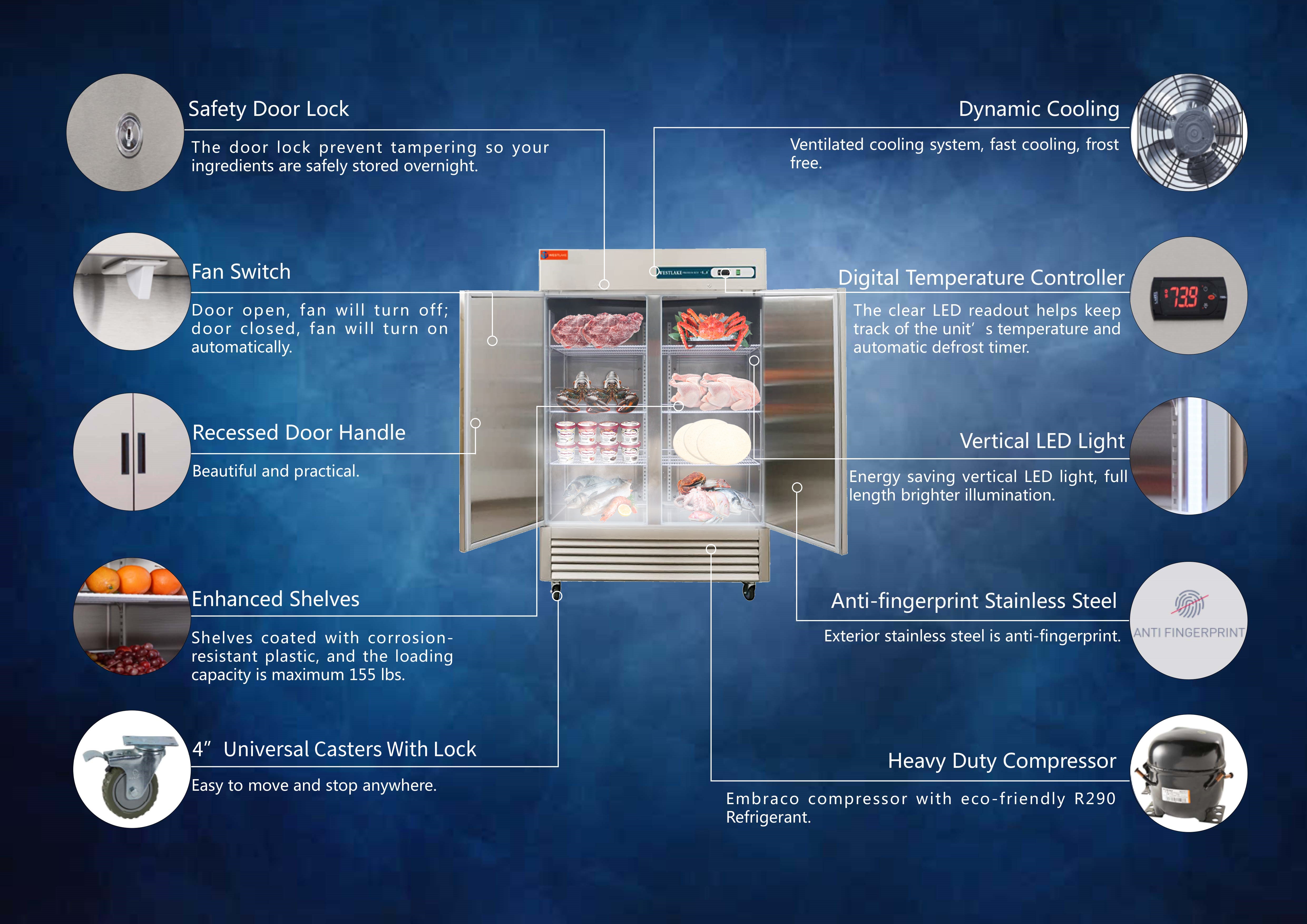 WESTLAKE Commercial Freezer 54